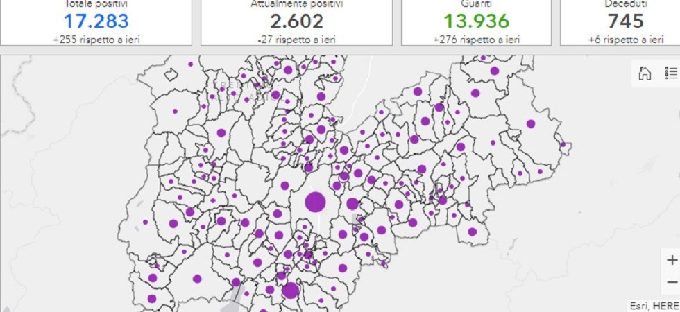 Coronavirus in Trentino, altri 4 positivi a Giovo e 3 a Porte di Rendena